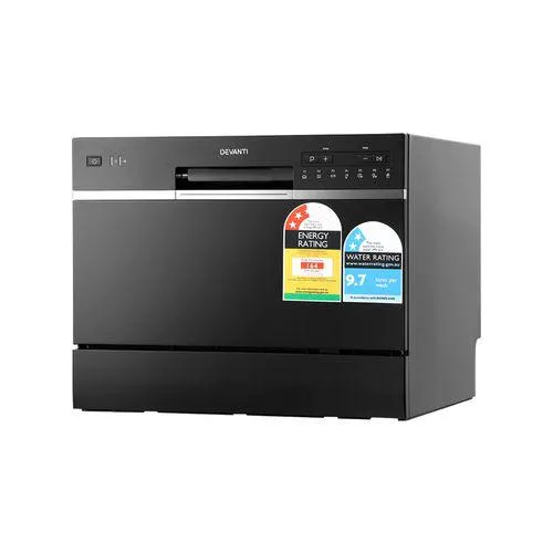 Devanti Benchtop Dishwasher 6 Place Setting Black