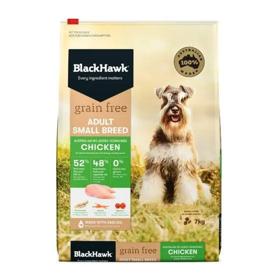 Black Hawk Grain Free Chicken Small Breed Dog Food 7kg