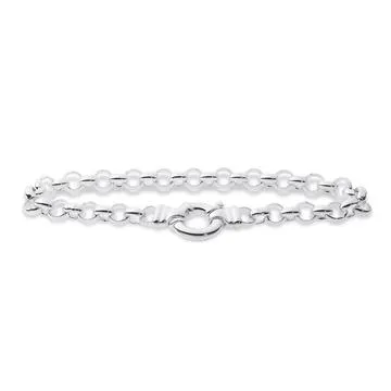 Sterling Silver 22cm Belcher Bracelet with Bolt Ring