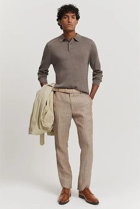 Verified Australian Merino Wool Ribbed Polo