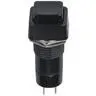 SPST Pushbutton - Black Actuator - Latching