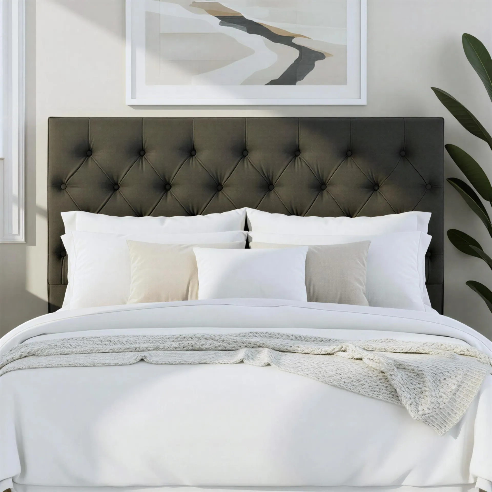 Tilly Double/Queen Headboard, Charcoal