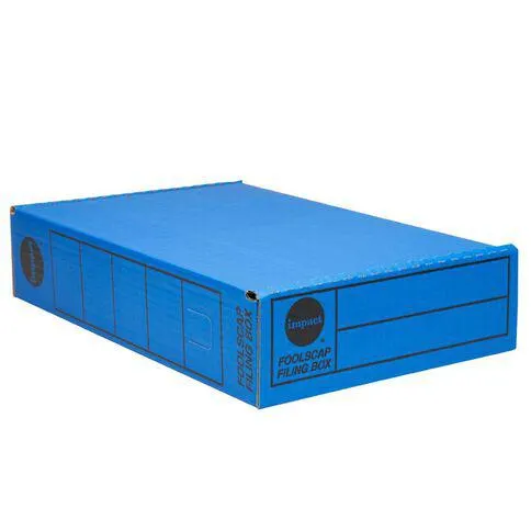 Impact Storage Box Foolscap Blue Mid