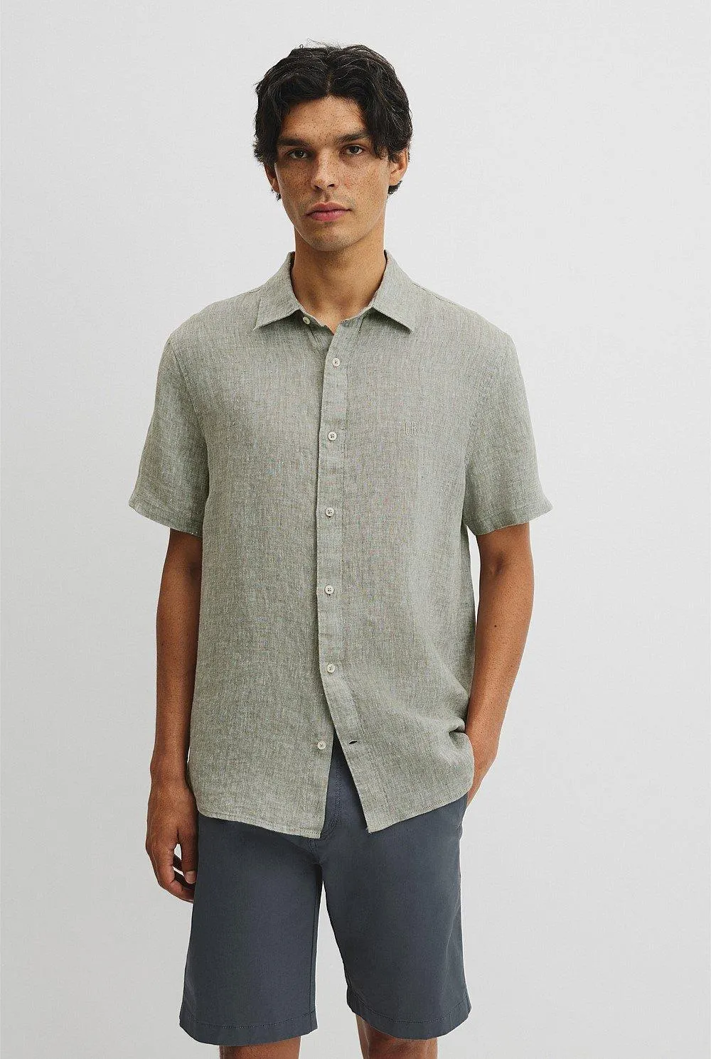 Organically Grown Linen Regular Fit Short Sleeve Shirt