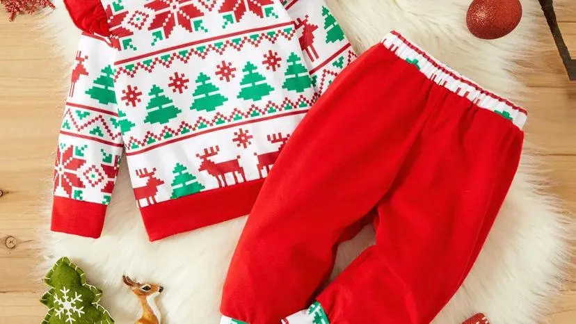 2pcs Baby girl Christmas Outfit