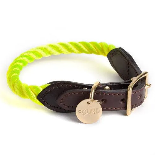 Rope Collar in Neon Yellow