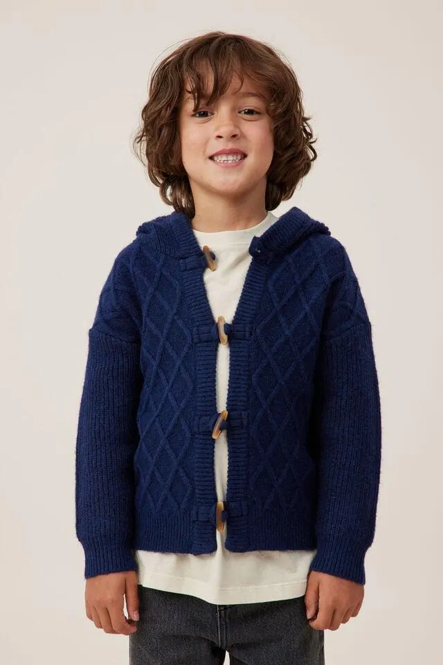 Cable Hooded Cardigan