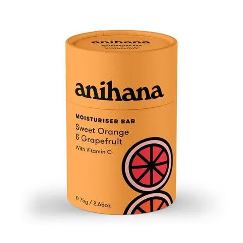 anihana Moisturiser Bar Sweet Orange & Grapefruit With Vitamin C 75g
