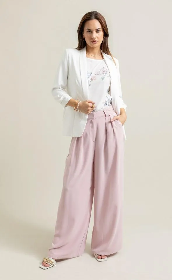 High Waist Tailored Wide Leg