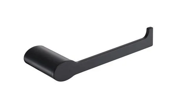 Stream Line oval rose toilet roll holder Matt Black