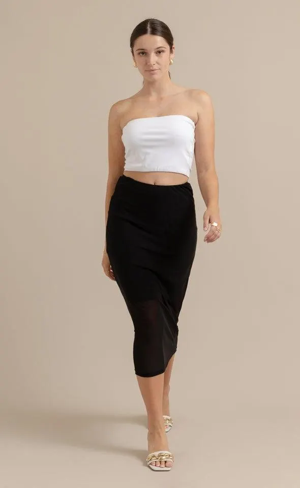 Mesh Midi Skirt