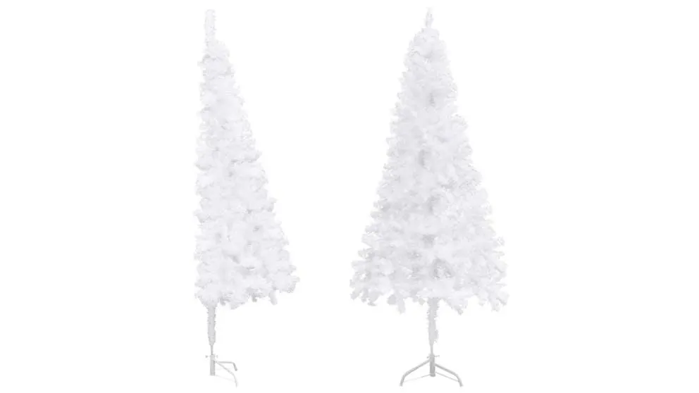 vidaXL White PVC Corner Artificial Christmas Tree