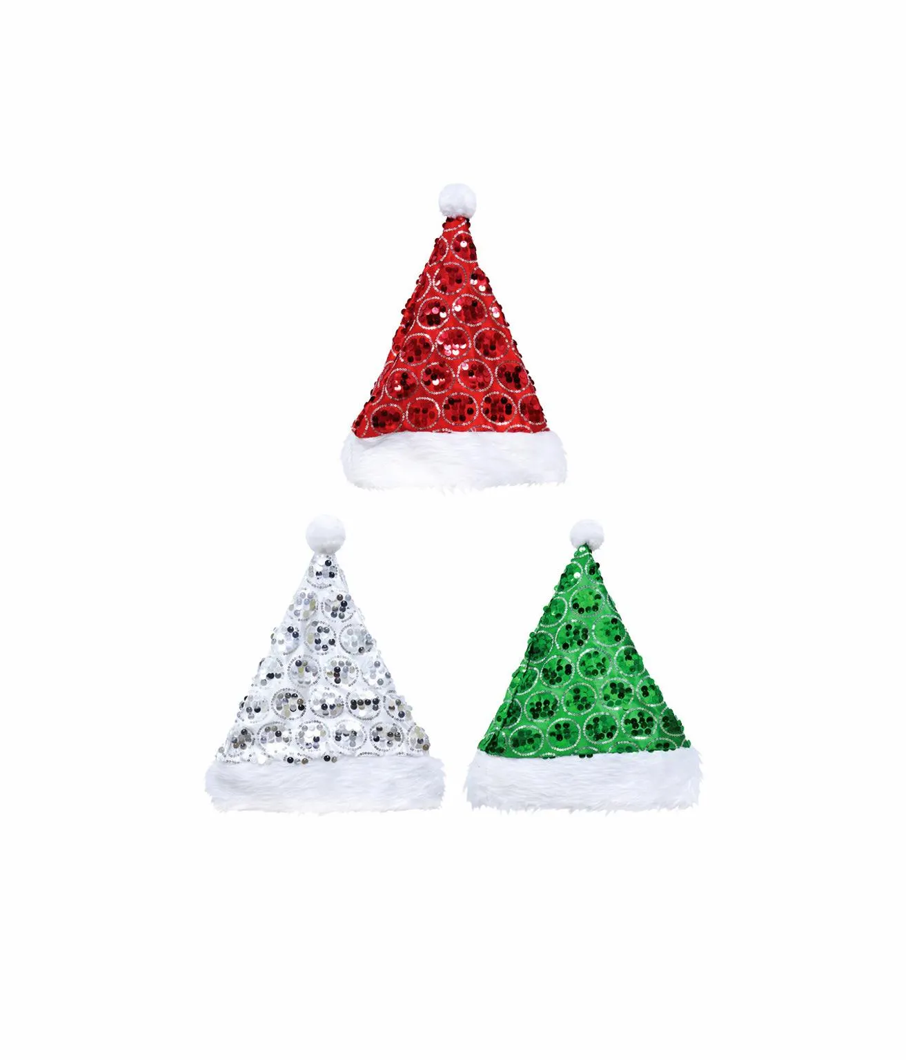 Santa Hat Large Sequins Assorted