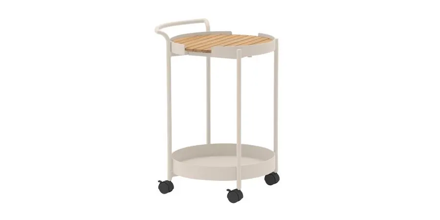 Leto Outdoor Small Round Drinks Trolley