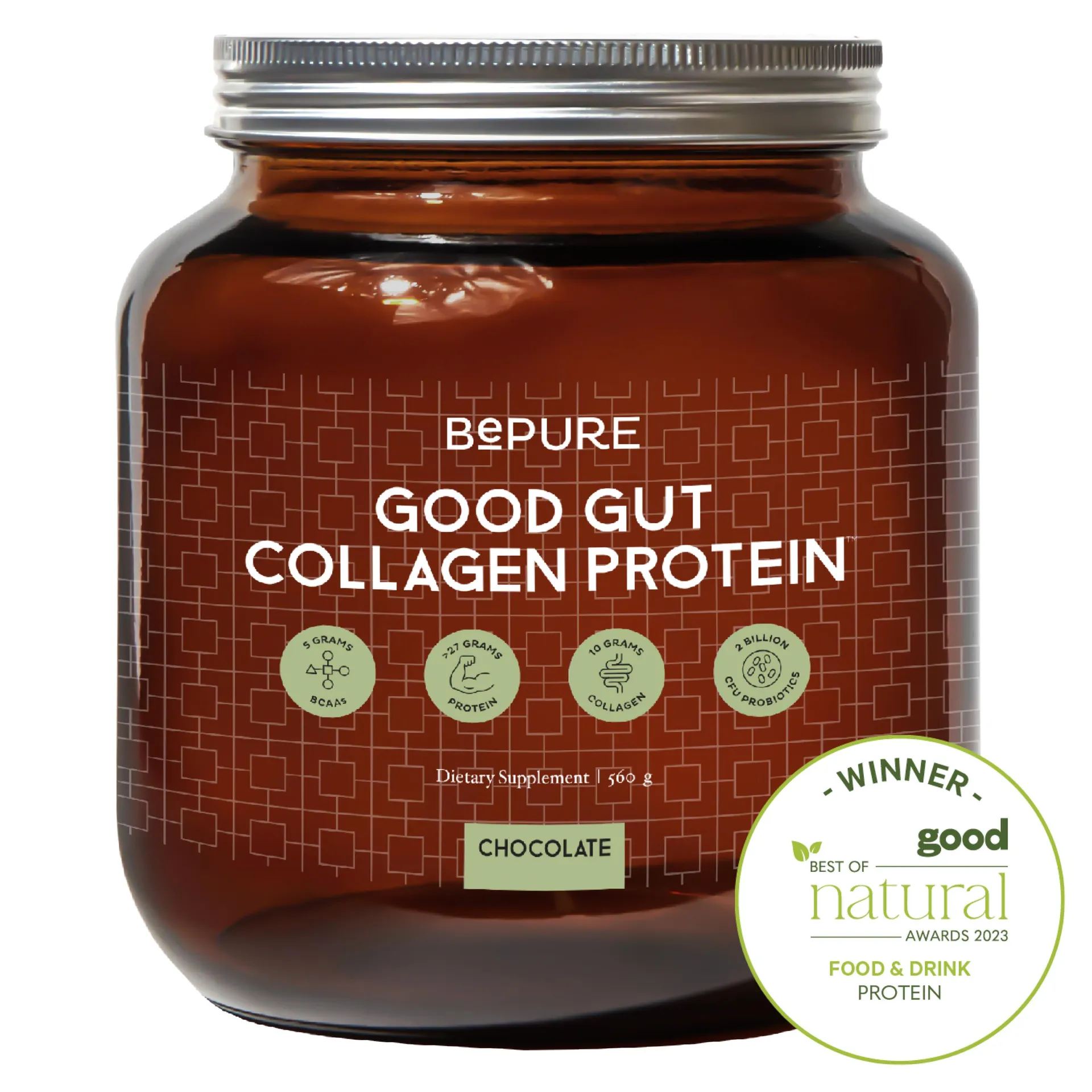 Bepure Good Gut Protein Glass Jar Chocolate 560g