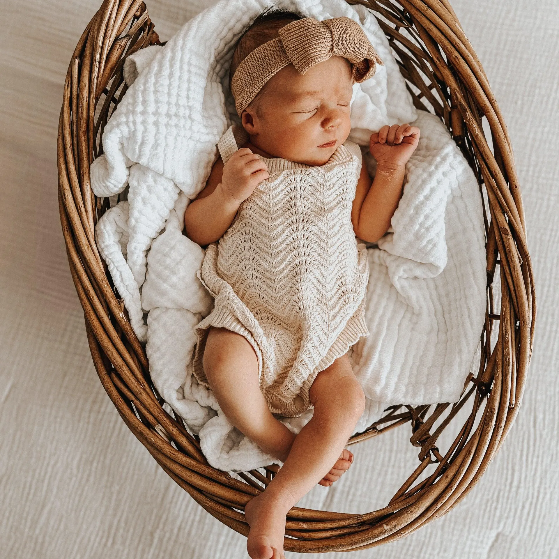 Wave Knit Bodysuit - Oat