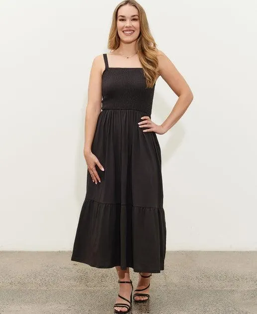 Women's Shirred Tier Cotton Dress