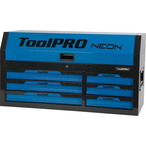 ToolPRO Neon Tool Chest Blue 6 Drawer 42 Inch