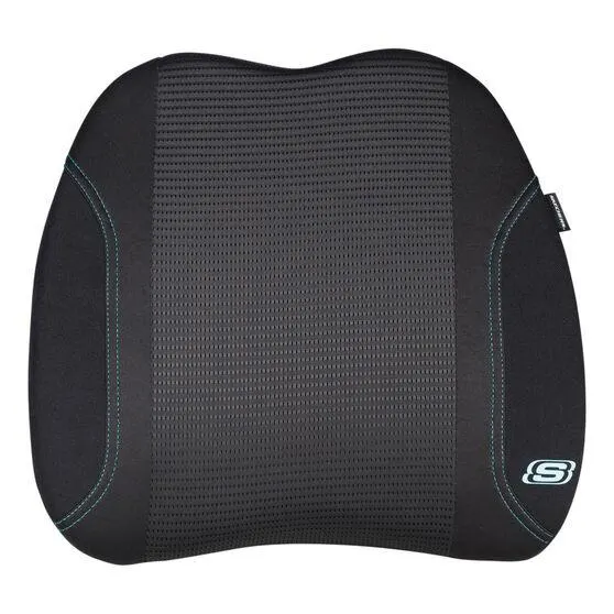Skechers Air Cooled Memory Foam Lumbar Cushion Black/Aqua