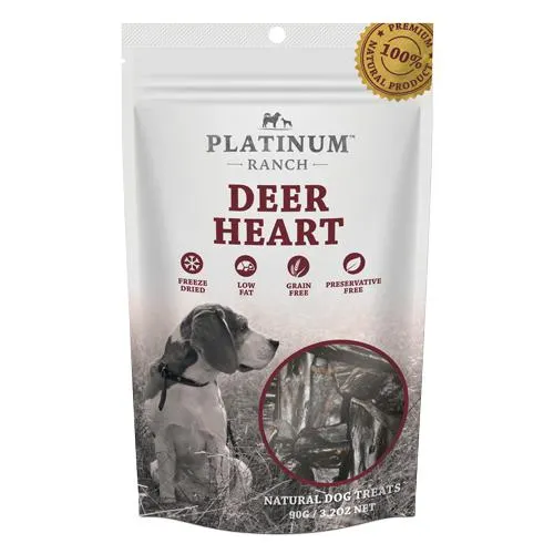 Platinum Ranch Deer Heart Dog Treat 90g