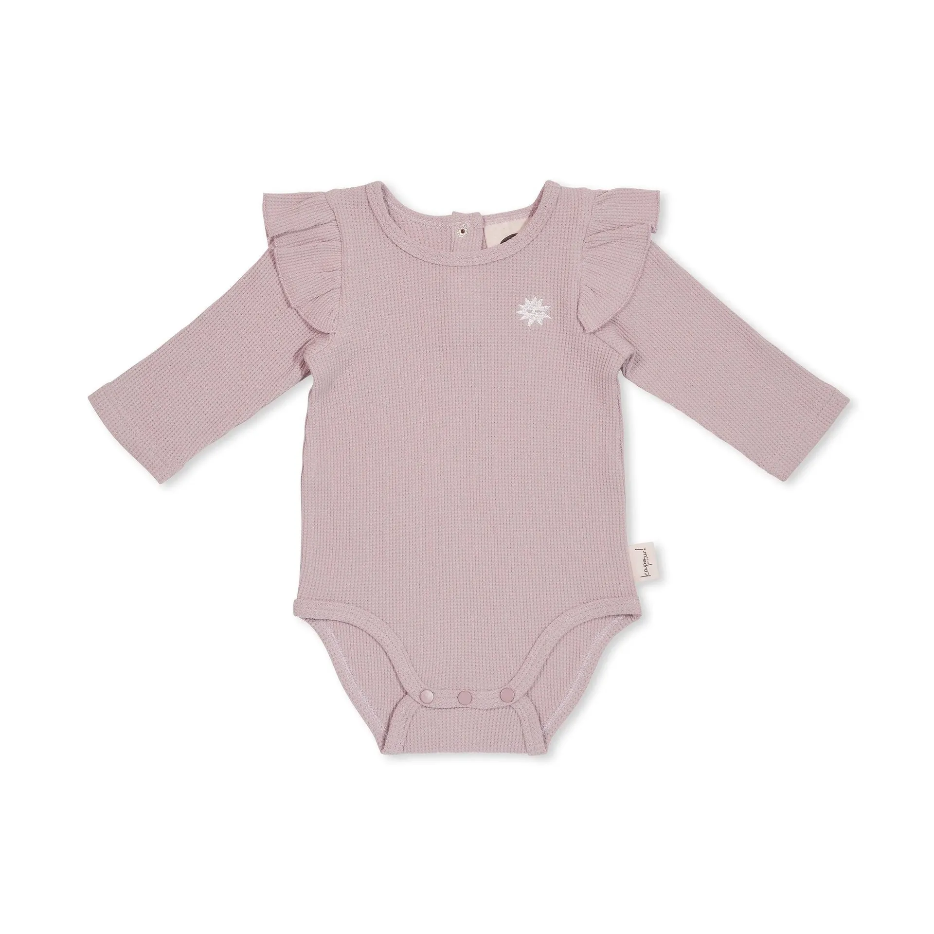 KAPOW - LILAC WAFFLE FRILL BODYSUIT