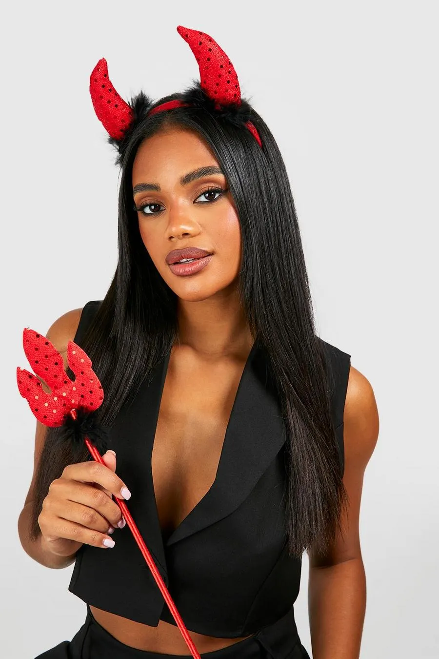 Halloween Glitter Devil Accessory Set