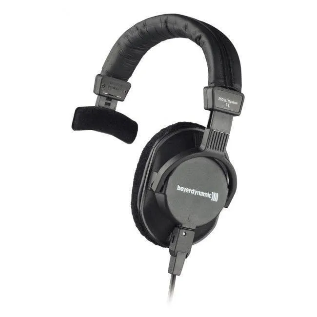 BEYERDYNAMIC DT252 80 OHM SINGLE-EAR HEADPHONES FOR BROADCASTING/TV STUDIOS CLOSED MINI-JACK PLUG 3.5 MM & 1/4 INCH ADAP
