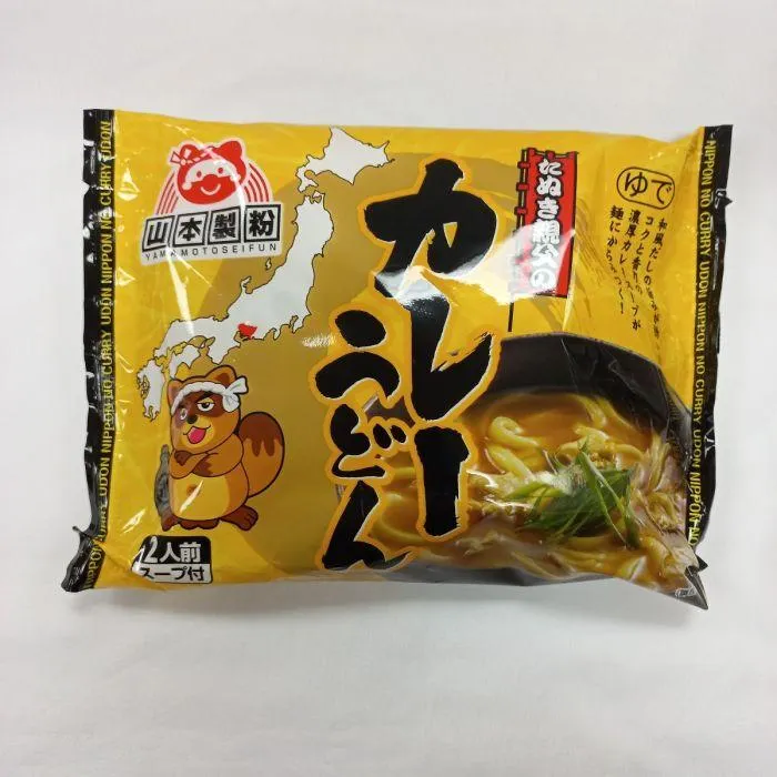YAMAMOTO SEIFUN / FRESH UDON NOODLE (TANUKI OYAJINO CURRY UDON LL MEN) 382g