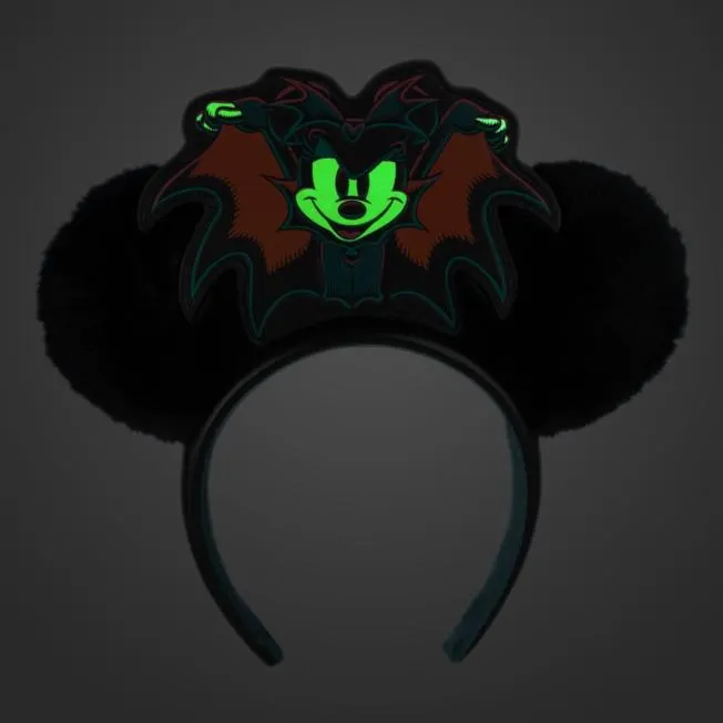 Minnie Mouse Halloween Glow-in-the-Dark Ear Headband for Adults