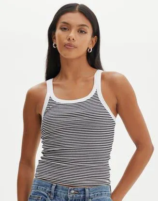 Stripe Racer Tank