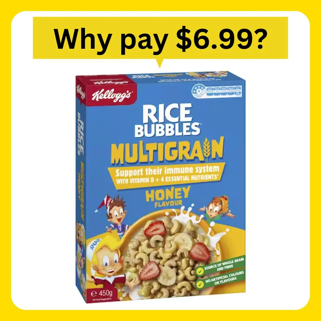 Rice Bubbles Multigrain Cereal Honey Flavour 450g