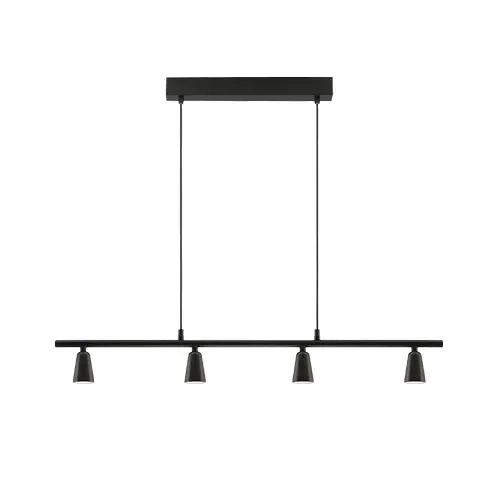 Delta Matt Black 4 Light Pendant
