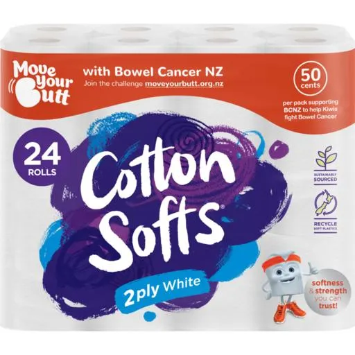 Cottonsoft Toilet Paper Softly White 24 Pack