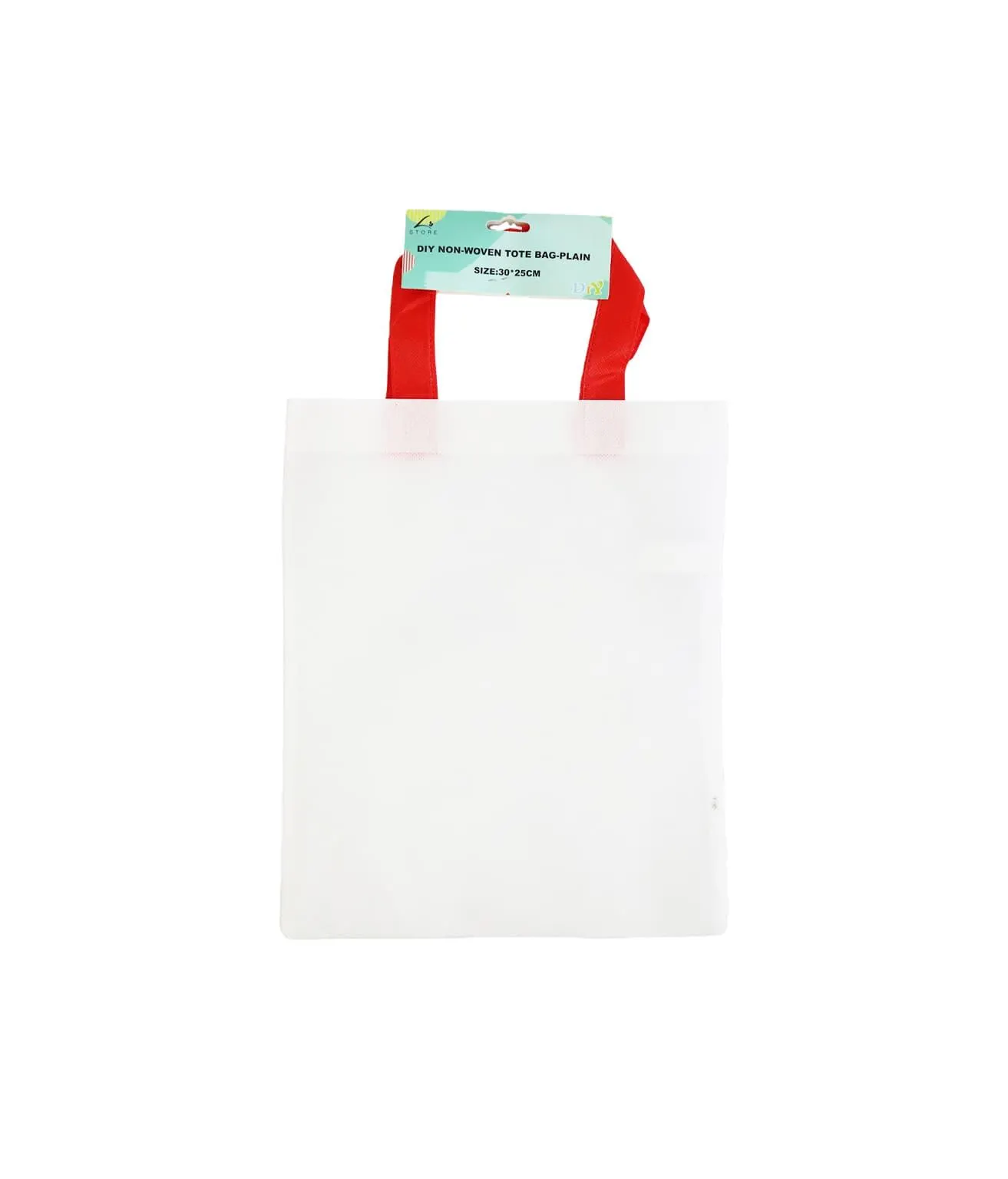 Plain DIY Non-Woven Tote Bag 30x25cm