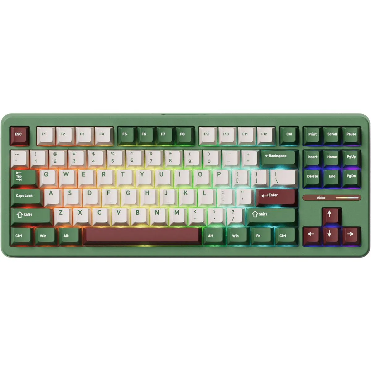 Akko Tac87 Red Bean Matcha TKL RGB Wireless Mechanical Keyboard - Stellar Rose Switch