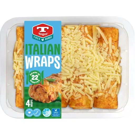 Tegel Fresh Free Range Wraps Italian 4 Pack