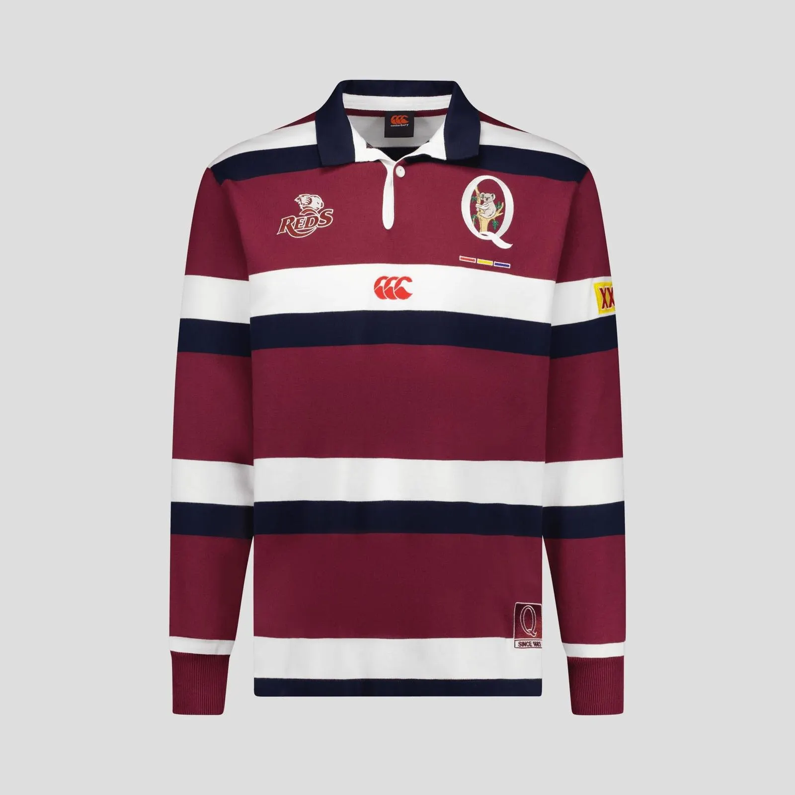 M QLD REDS RETRO JERSEY MAROON