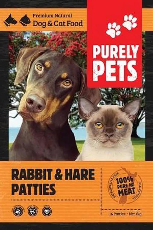 Purely Pets Rabbit And Hare Patties 1kg