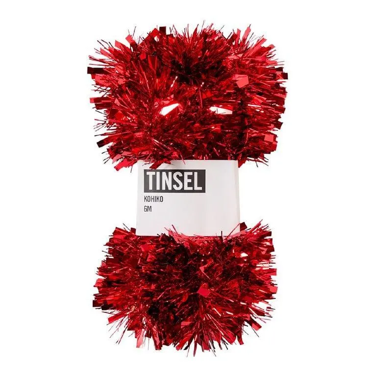 Christmas Tinsel 6m Assorted