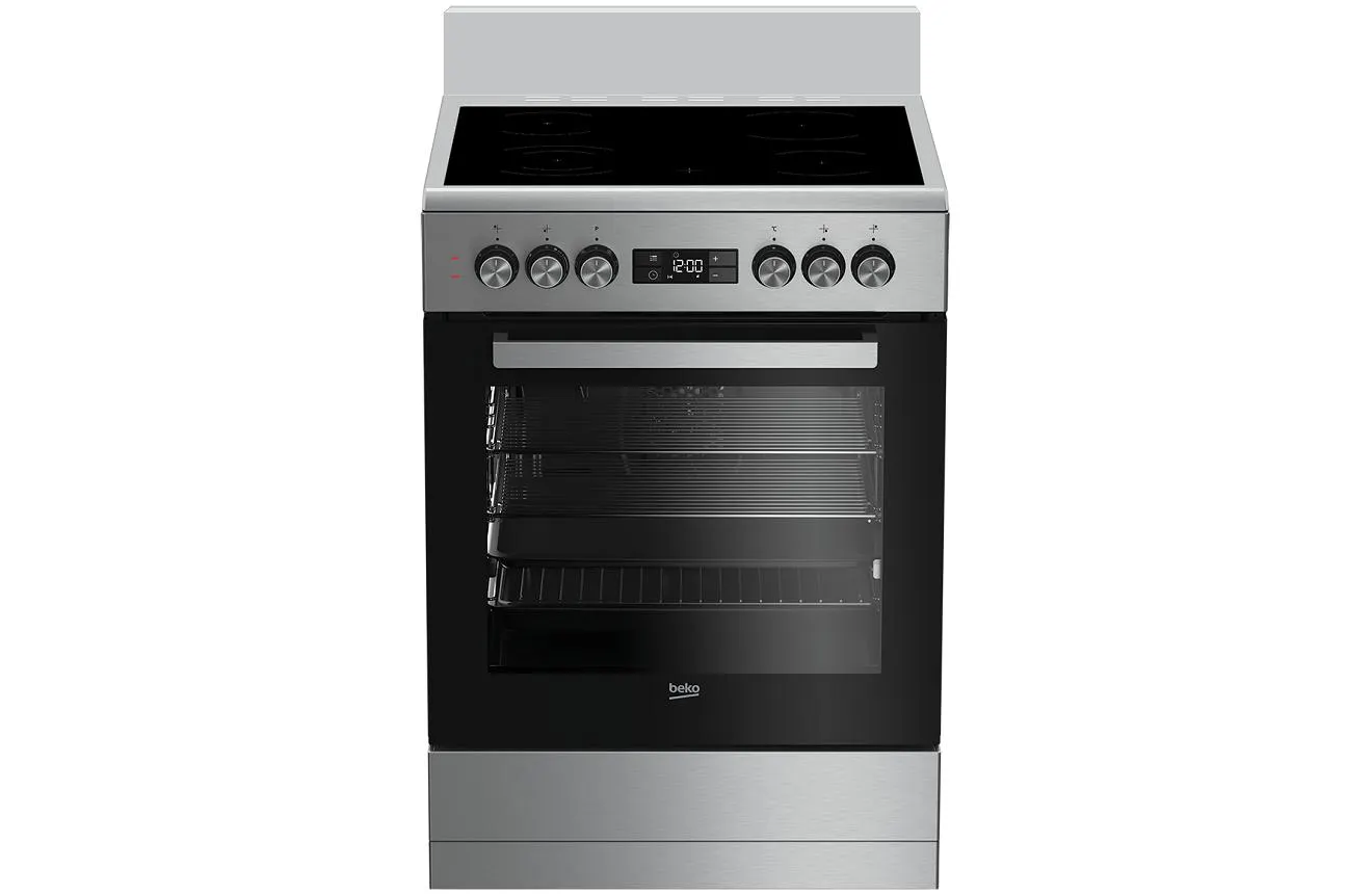 Beko 60cm Vitroceramic Freestanding Oven - BFC60VMX1