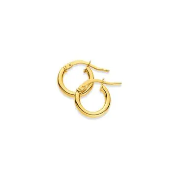 9ct, Hoops 2x12mm Hoop Earrings