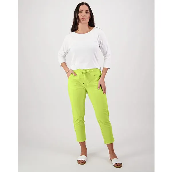 7/8 Length Skinny Leg Pants Lime