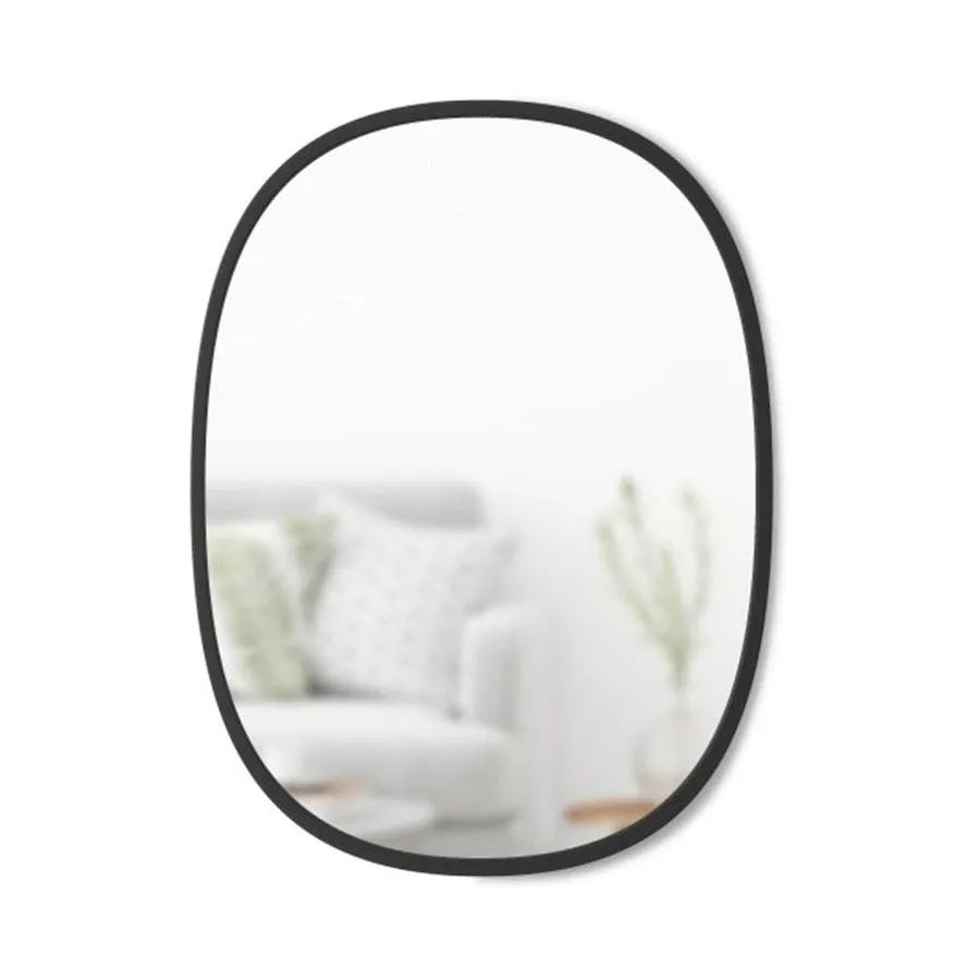Umbra Hub Oval Wall Mirror (61cm x 45.7cm) Black