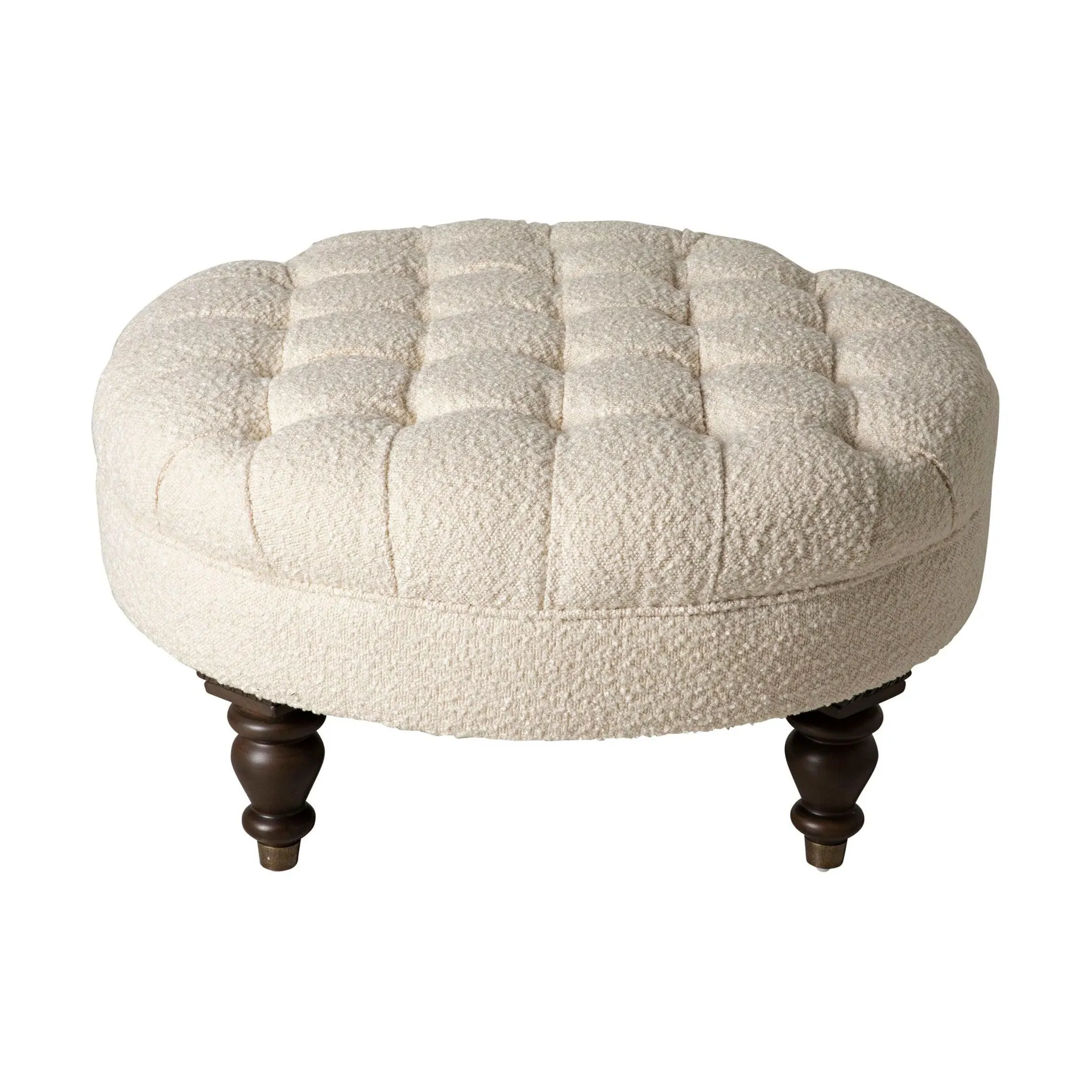 Ariane Boucle Ottoman Natural (Black Leg) C-046