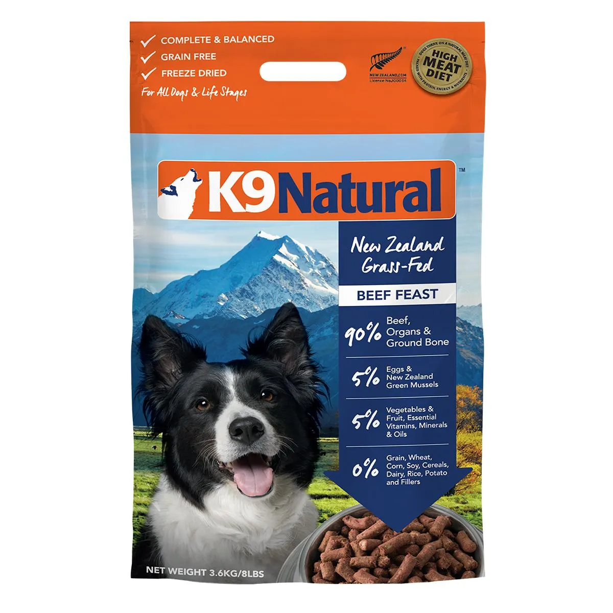 K9 Natural Freeze Dried Beef Dry Dog Food
