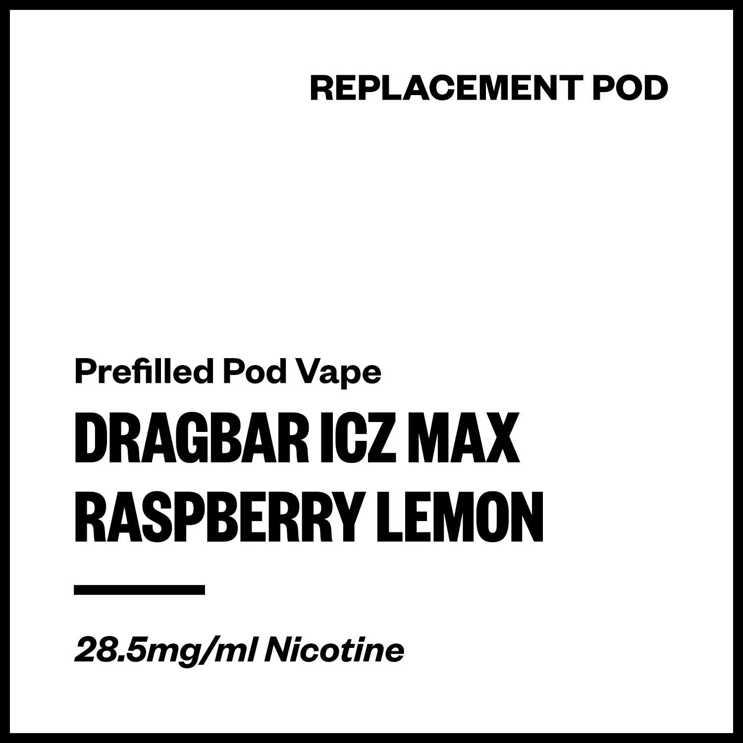 Dragbar ICZ Max - Raspberry Lemon (Replacement Pod)