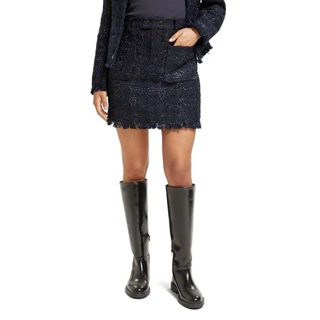 Scotch & Soda Boucle Tweed Skirt