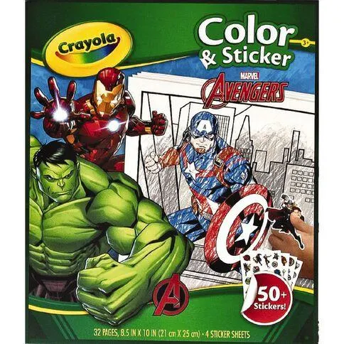 Crayola Marvel Colour & Sticker Book 32 Pages