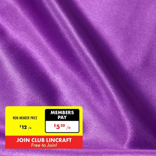 Party Satin Fabric, Magenta- Width 150cm
