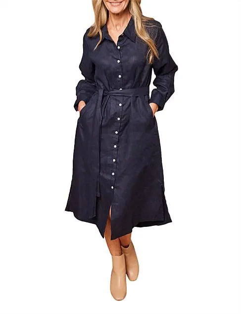 Abbey Linen Shirt Dress